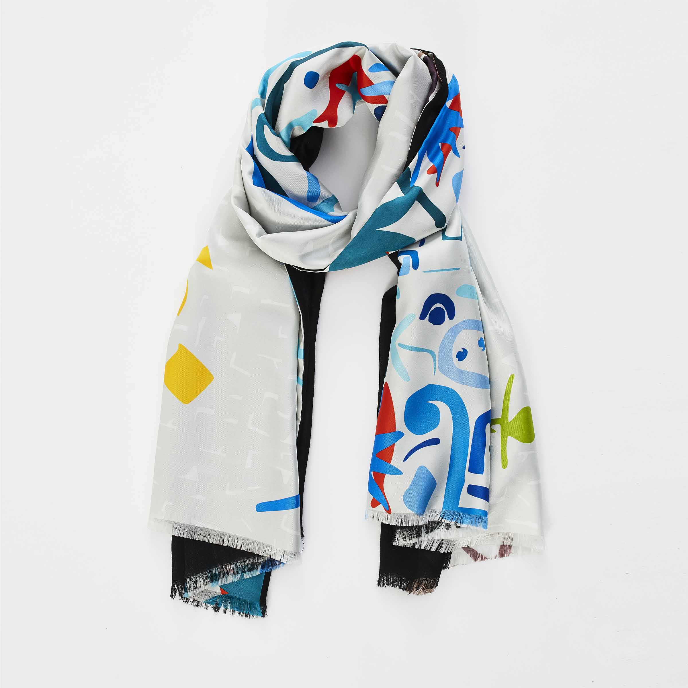 Silk and Cashmere Stole STRANGE SHAPE by Orequo、mySite、neckold