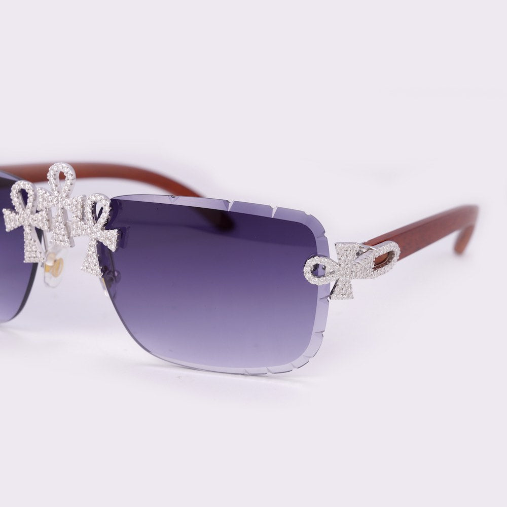 Moissanite Ankh Cross Sunglasses 14K Gold、mySite、hinf8tx79