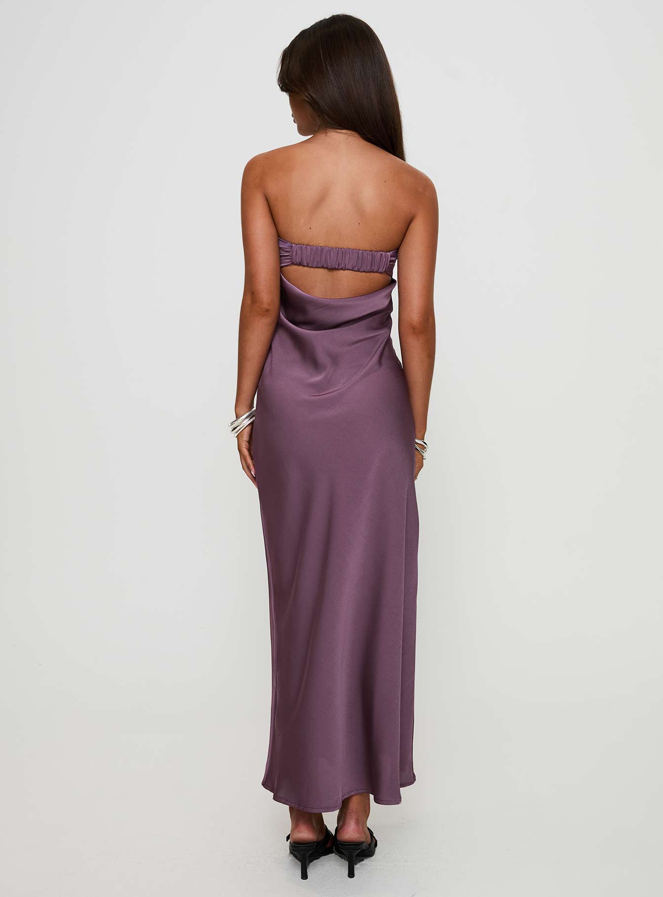 Maryska Strapless Maxi Dress Purple、mySite、solidvoid