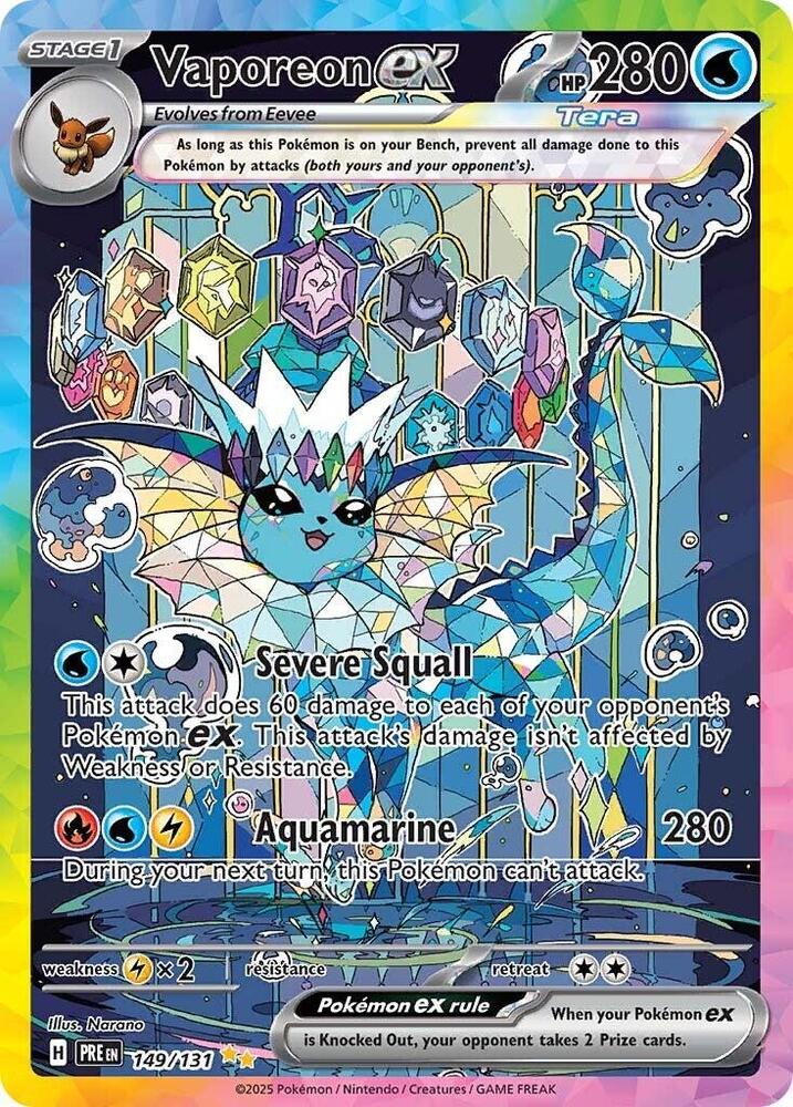 Vaporeon ex (149/131) Scarlet & Violet: Prismatic Evolutions、mySite、waistdrama