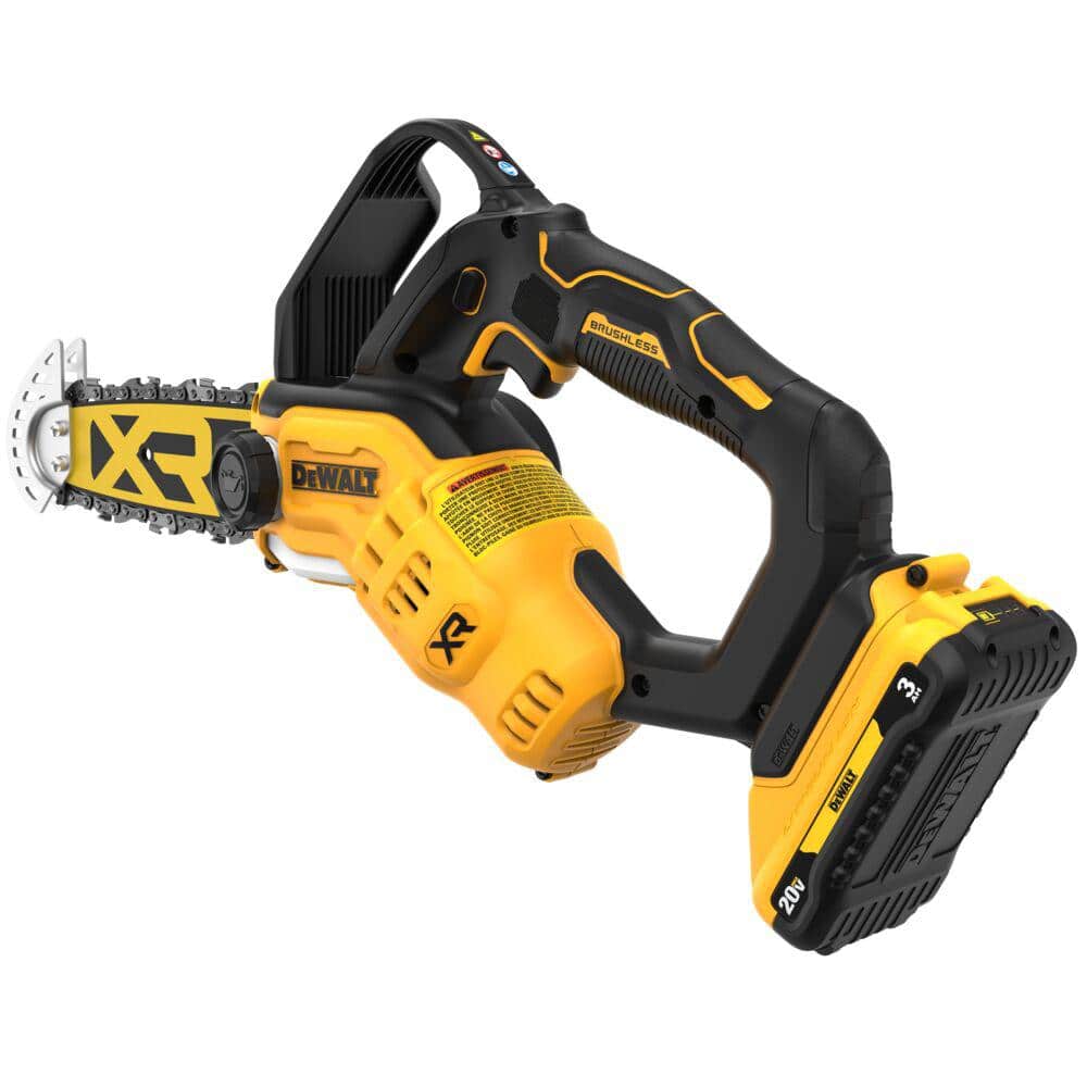 8 in. 20-Volt Lithium-Ion Pruning Electric Cordless Chainsaw Kit with 3Ah Battery and Charger - 2