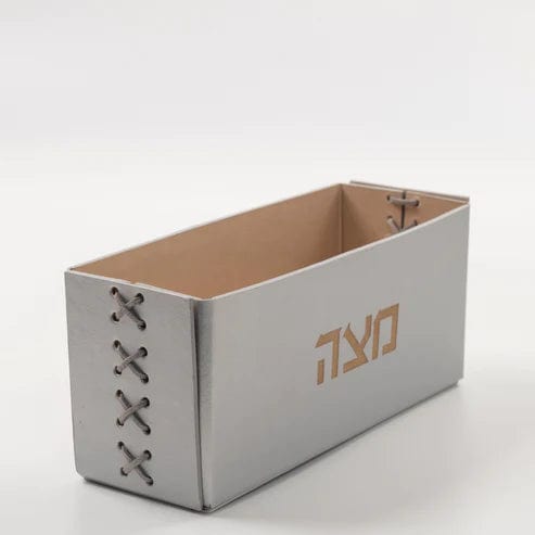 Vegan Leather Matzah Holder - Silver、mySite、topwebapps