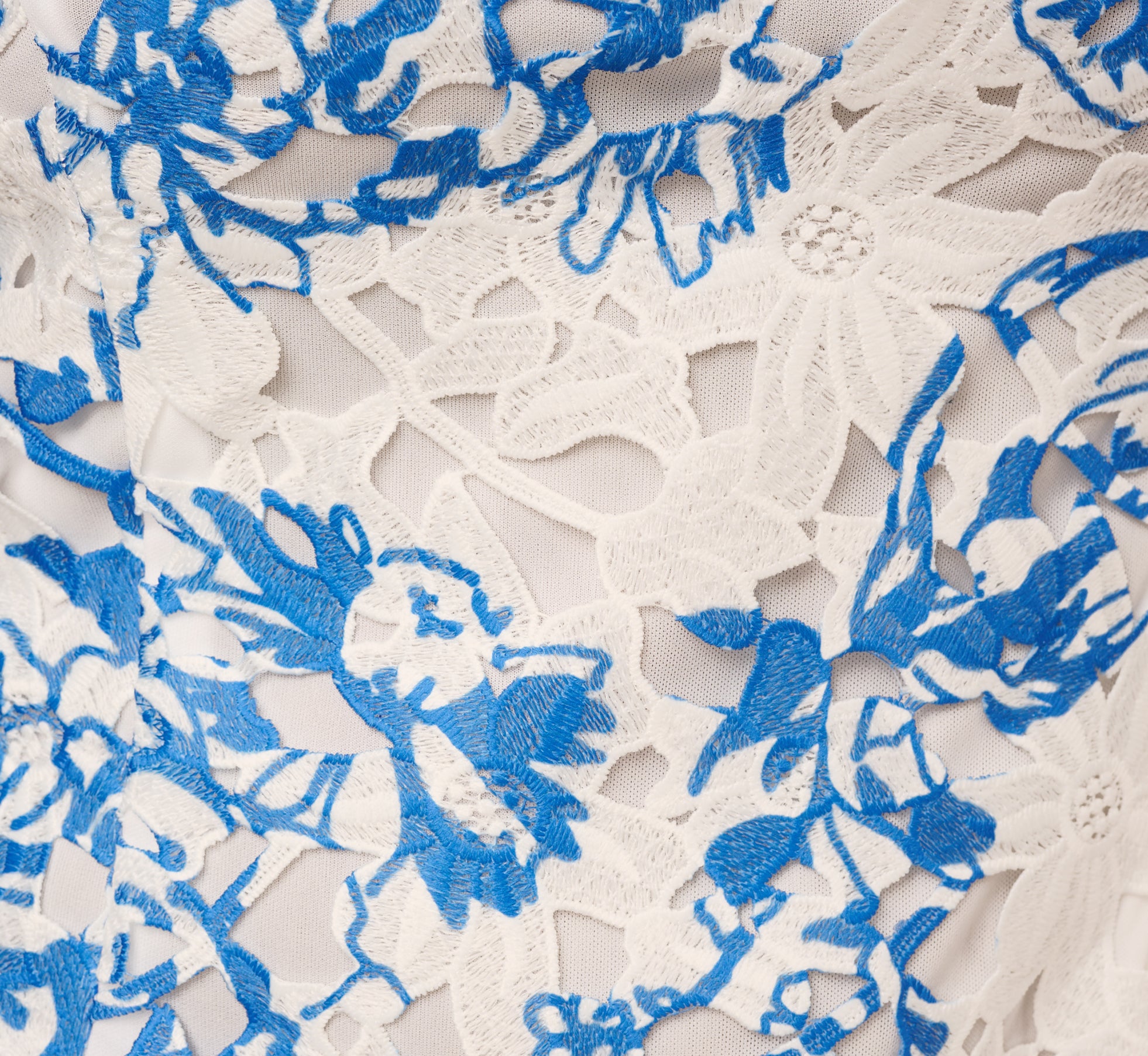 Cap Sleeve Printed Lace Sheath Dress In Ivory Blue、mySite、solidvoid