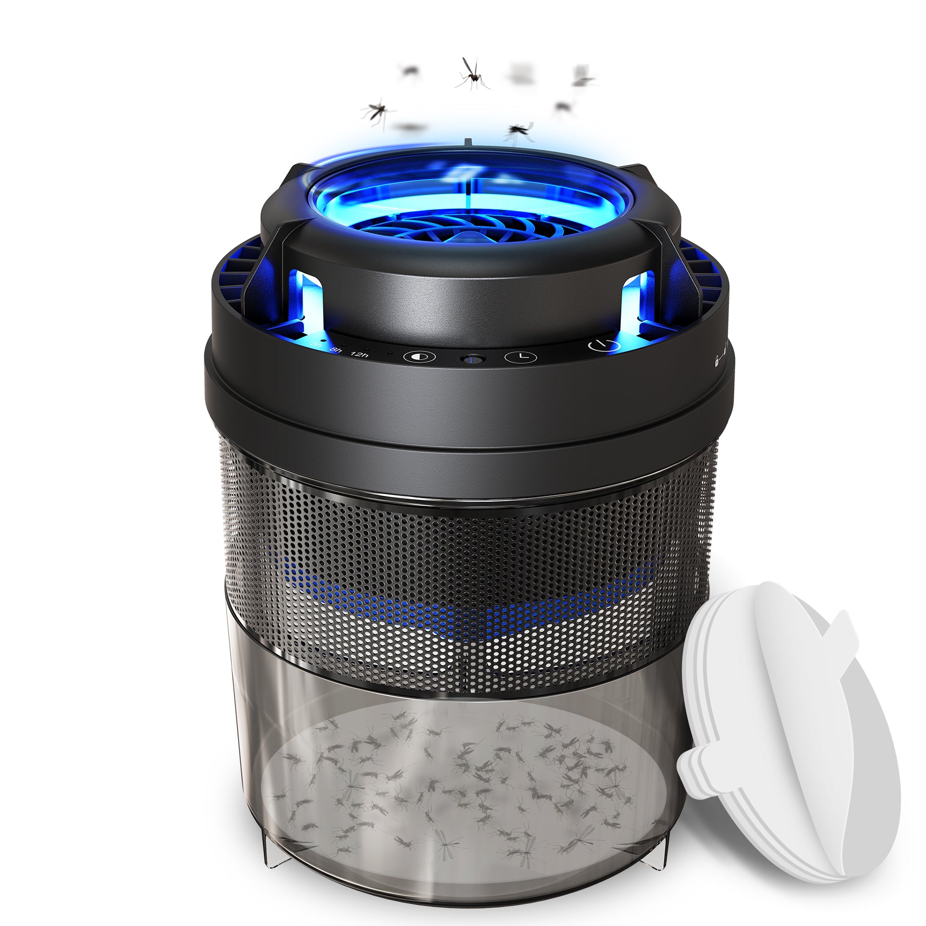 KLOUDIC Bug Zapper,Fly Traps,Mosquito Traps,Fly Zapper,Mosquito Killer,LED Light trap Pest Control Lamp for Indoor and Outdoor (Black)、mySite、fannypackpong