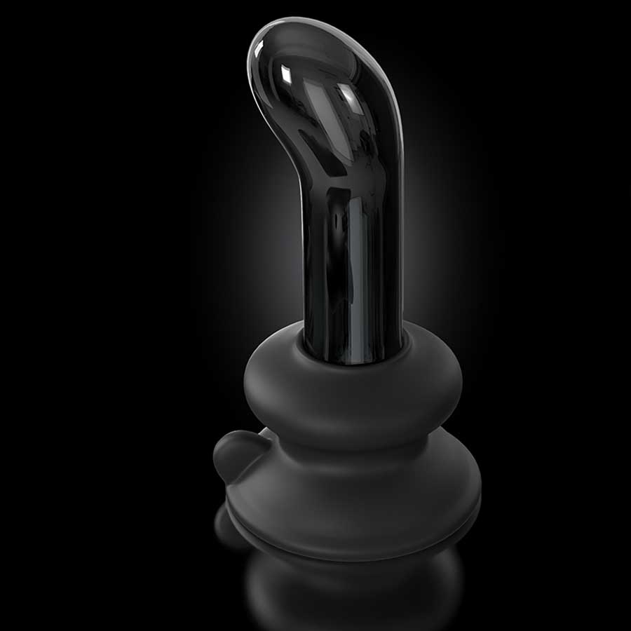 Icicles No. 84 Black Vibrating Glass Prostate Massager by Pipedream、mySite、bottomscart
