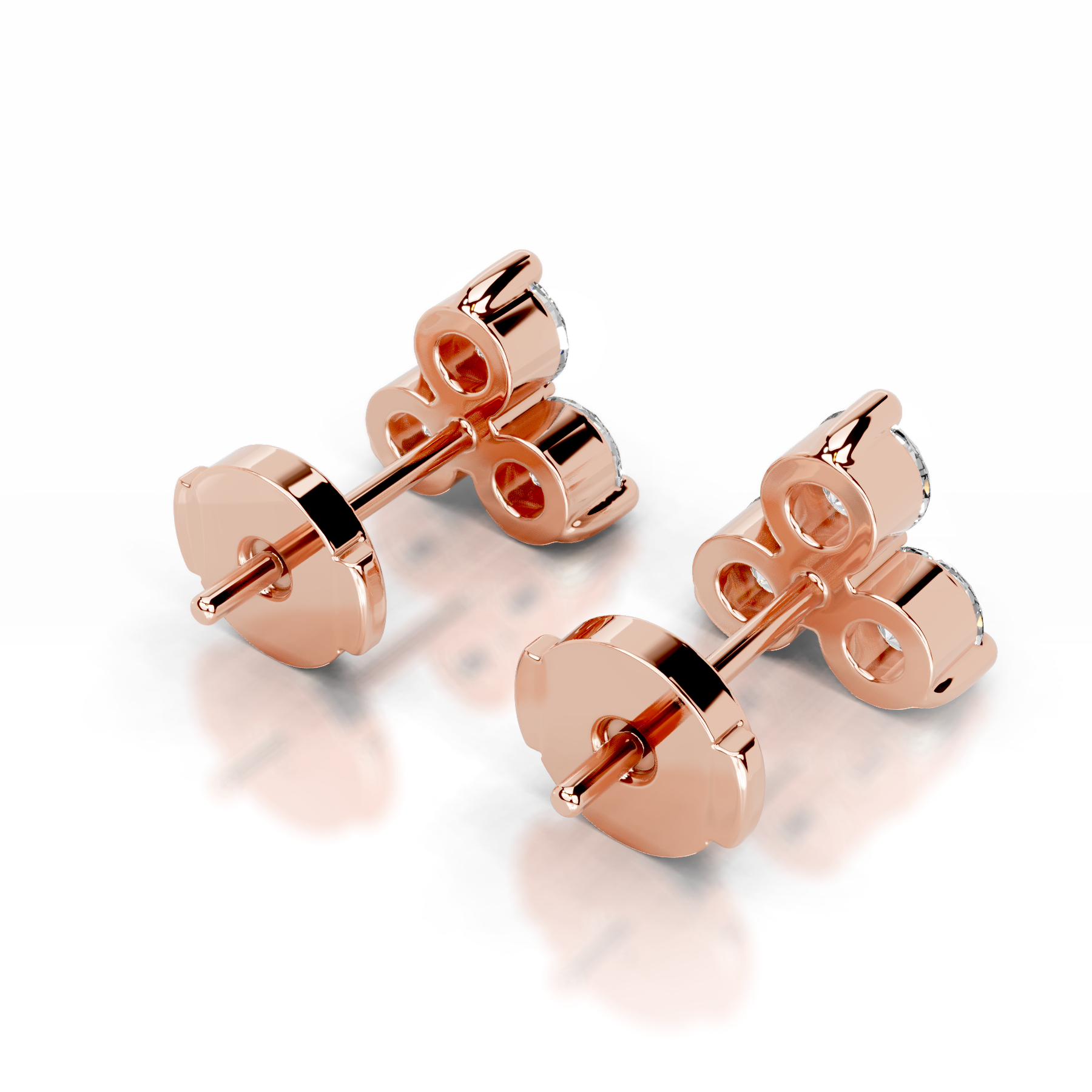 Judy Diamond Studs Earrings (0.60 Carat) -14K Rose Gold、mySite、hinf8tx79