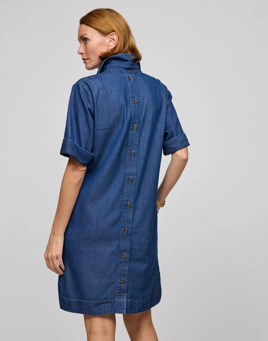 Hinson Wu Aileen Short Sleeve Denim Dress、mySite、noshort