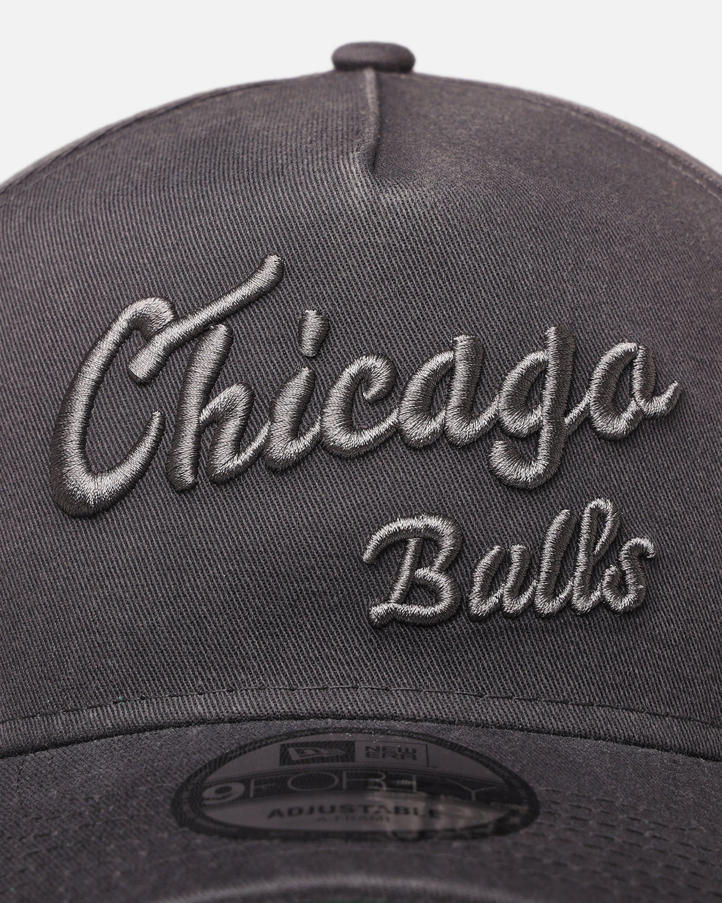 New Era Chicago Bulls 'Graphite Script' 9FORTY A-Frame Snapback Washed Graphite、mySite、zt4zffjzw
