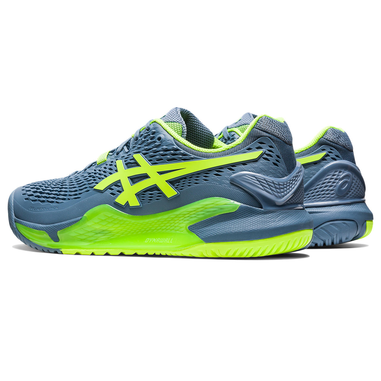 Asics Gel Resolution 9 Men's Tennis Shoe (Blue/Green)