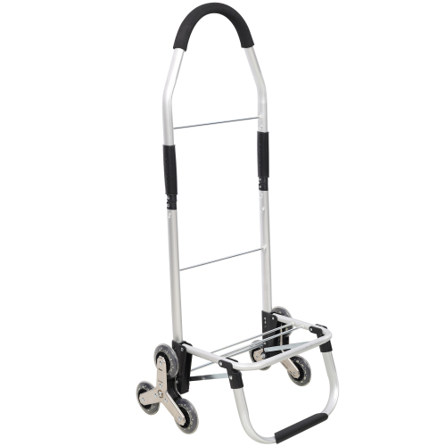 Shopping Stair Trolley with Wheels,Trolley Black Foldable Shopping Cart,Removable Shopping Oxford Waterproof Bag,Stainless Steel Triangular Wheels, Black、、eastwooduniform