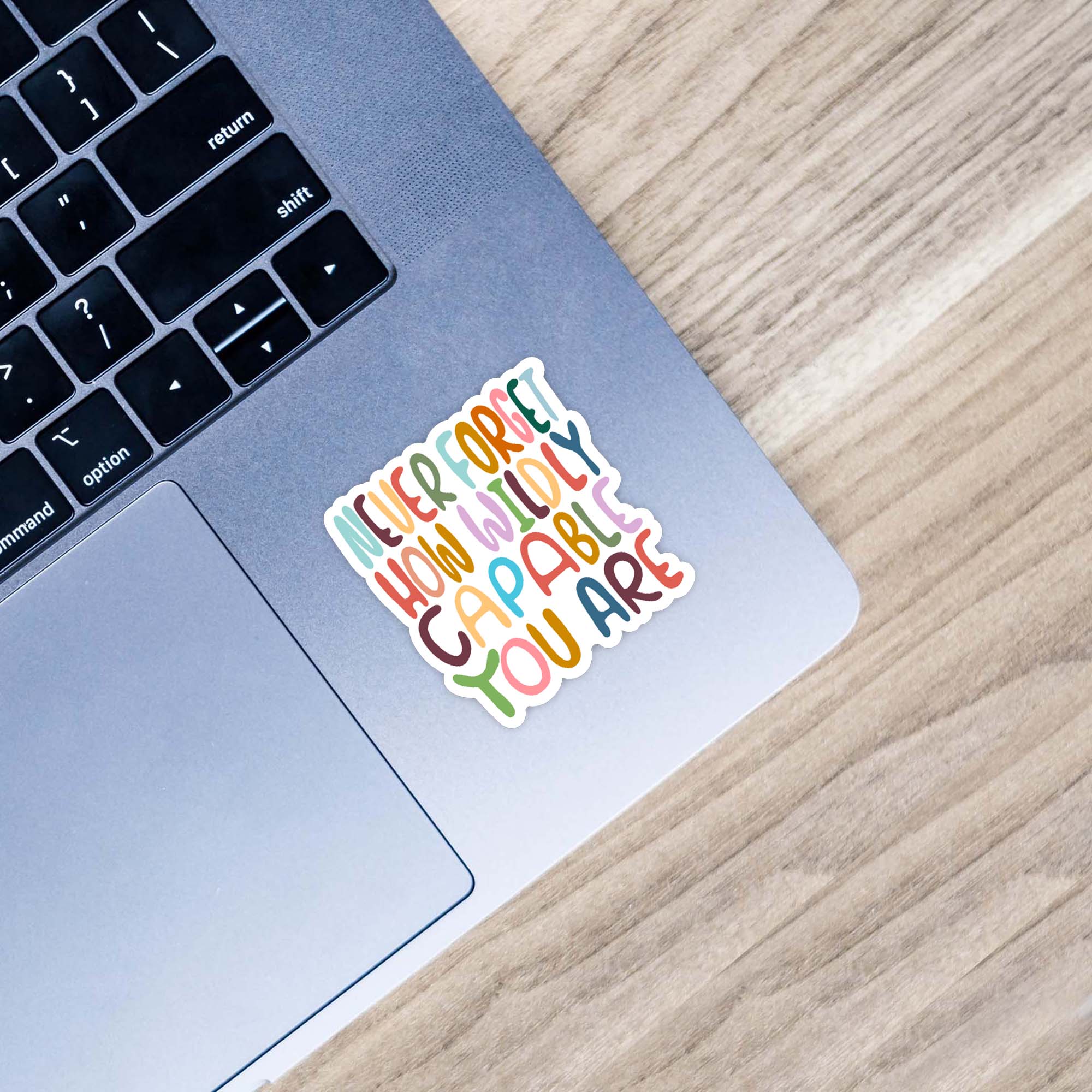  Never Forget How Wildly Capable You Are Lettering - Positivity Sticker、mySite、elrpsem3k
