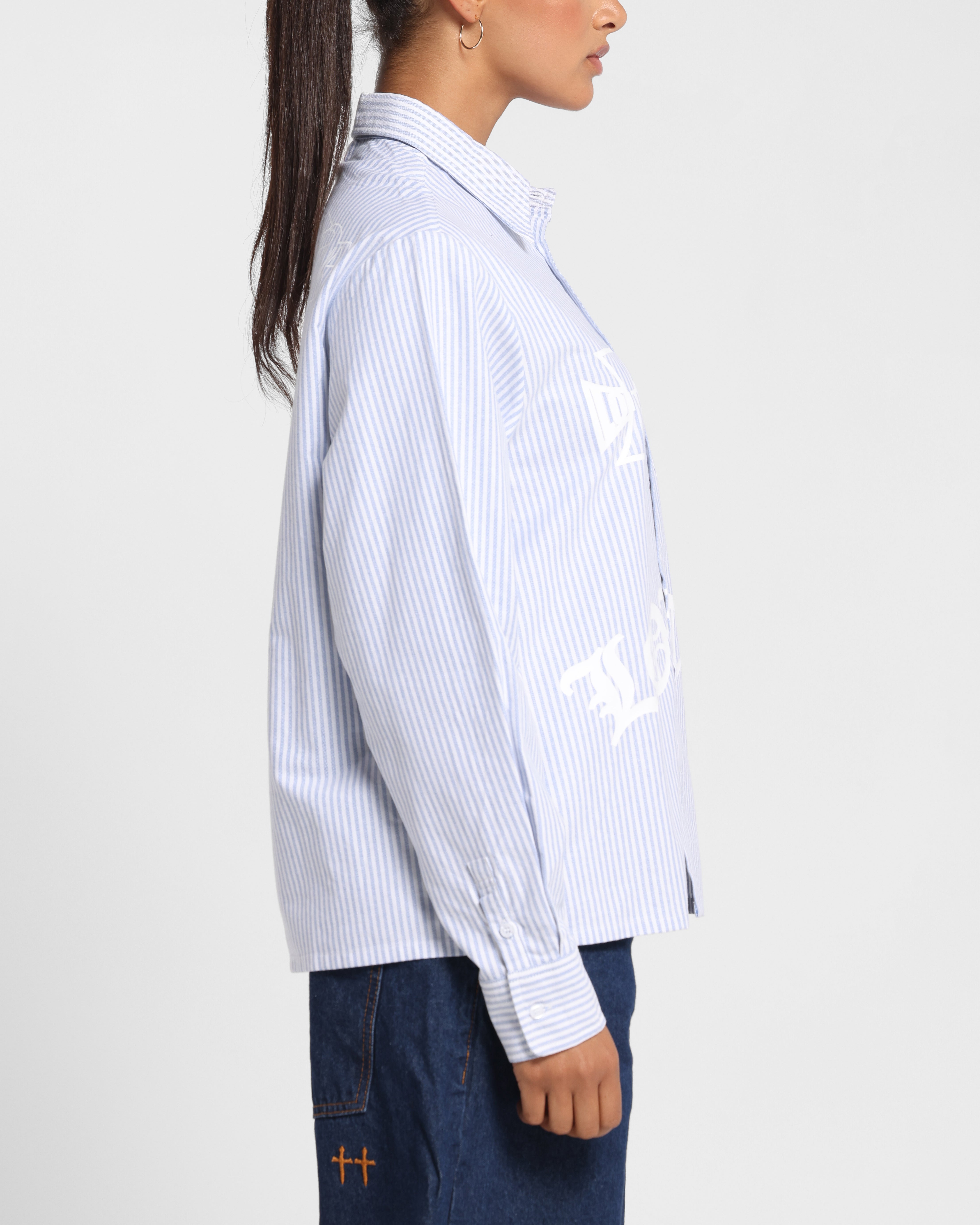 Loiter Chopper Long Sleeve Shirt Blue/White、mySite、zt4zffjzw