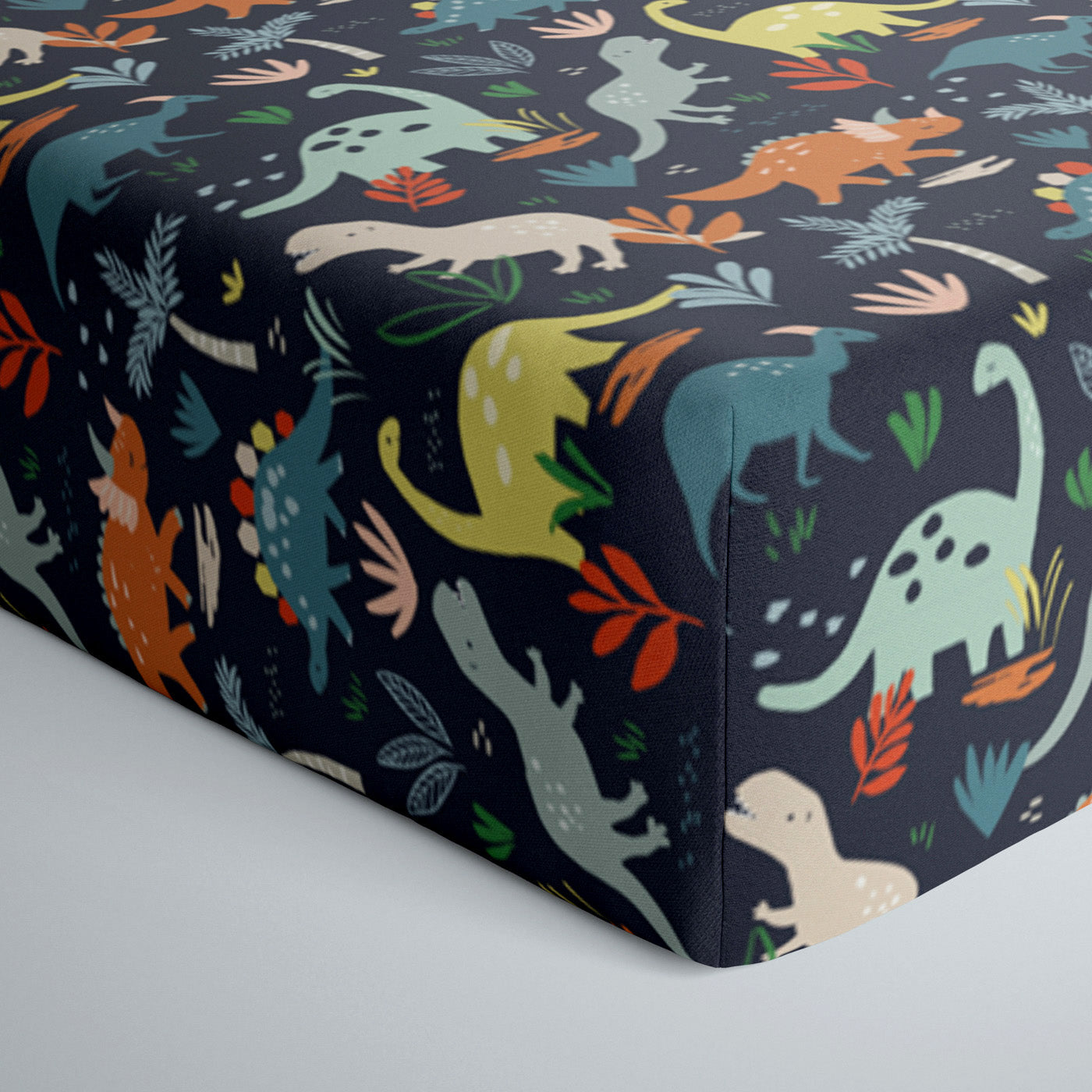  Navy Jurassic Jungle Fitted Crib Sheet、mySite、layawaytickets