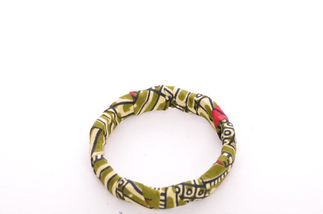 Green Red African Print Bangle-DPBG3008A、mySite、solidvoid