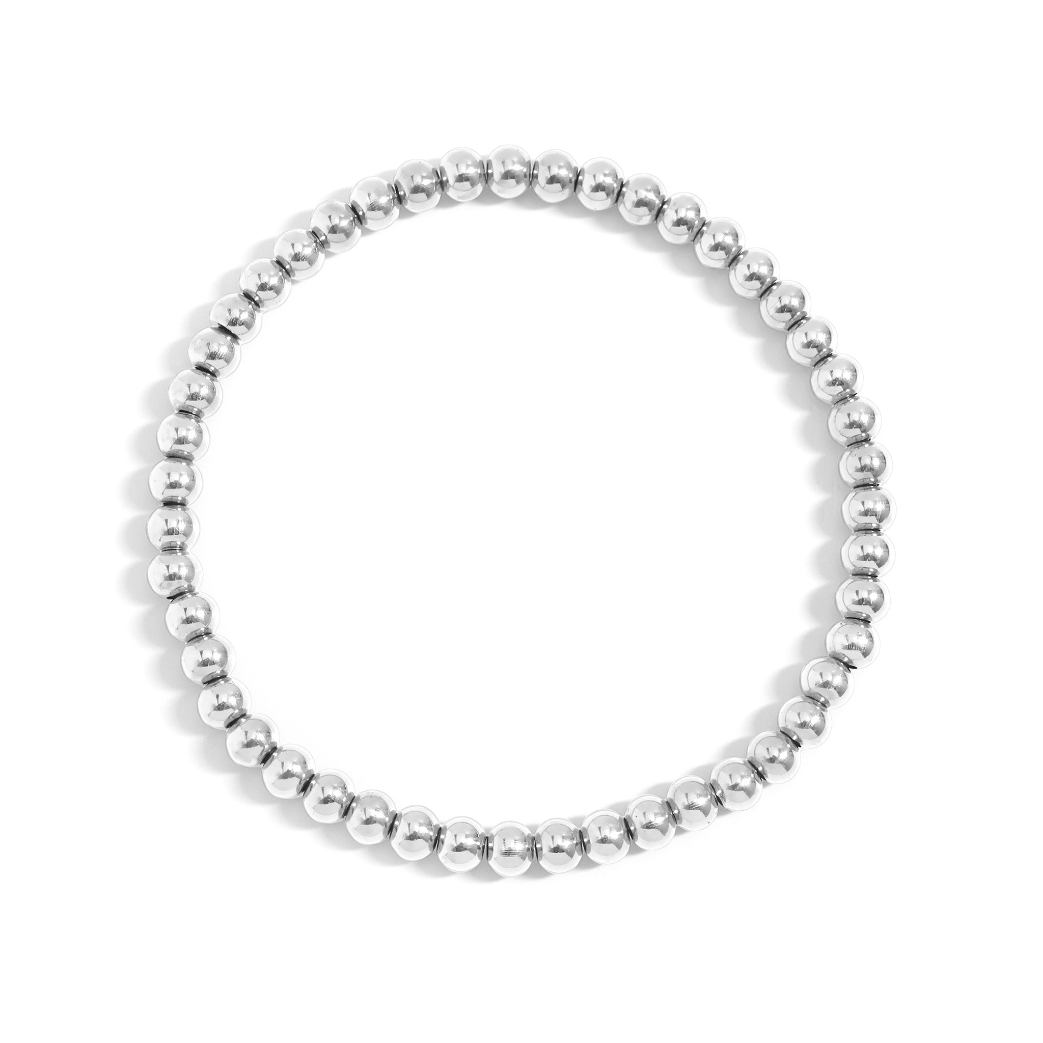 Stainless Steel Metal Bead Stretch Bracelet / SBB0341、mySite、dreamappss