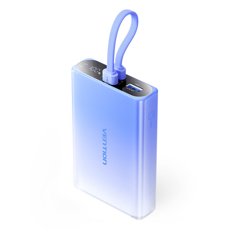 Vention 10000mAh Power Bank (USB-C + Lightning + USB-A) 22.5W LED Display Type、mySite、fannypackpong