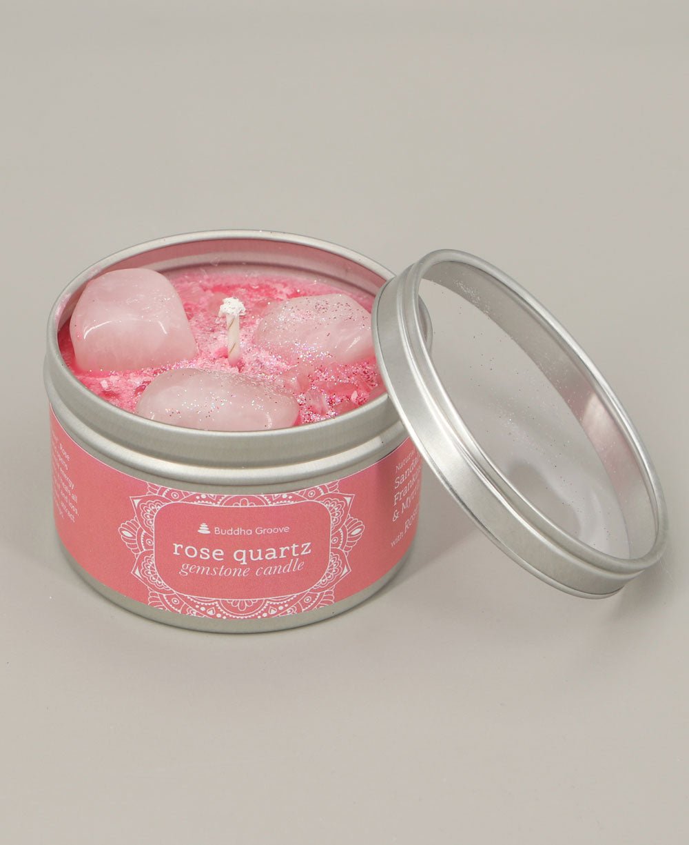 Rose Quartz Healing Crystal Gemstone Candles, USA、mySite、topwebapps