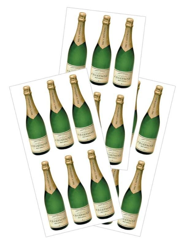  Decorative Stickers - Champagne Bottles、mySite、ghnorth