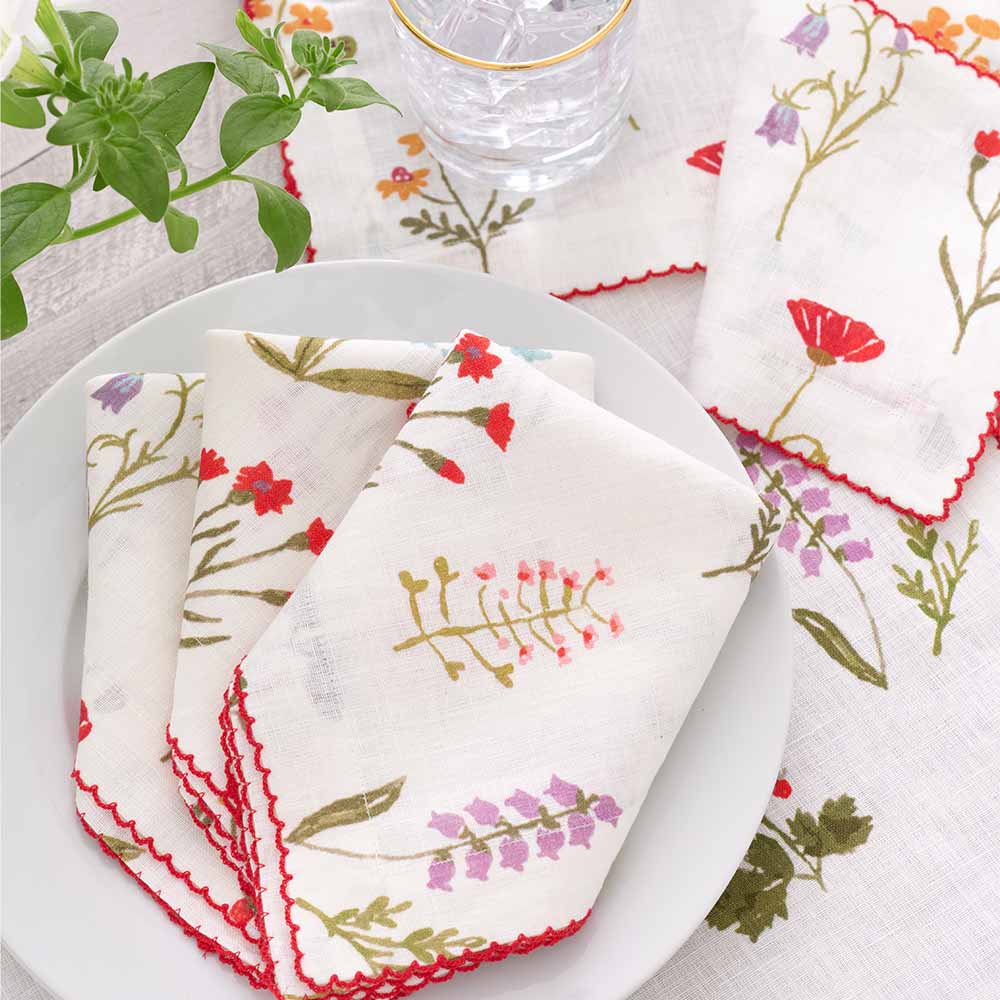  Botanical Garden Linen Napkin - Set of 4、mySite、elrpsem3k
