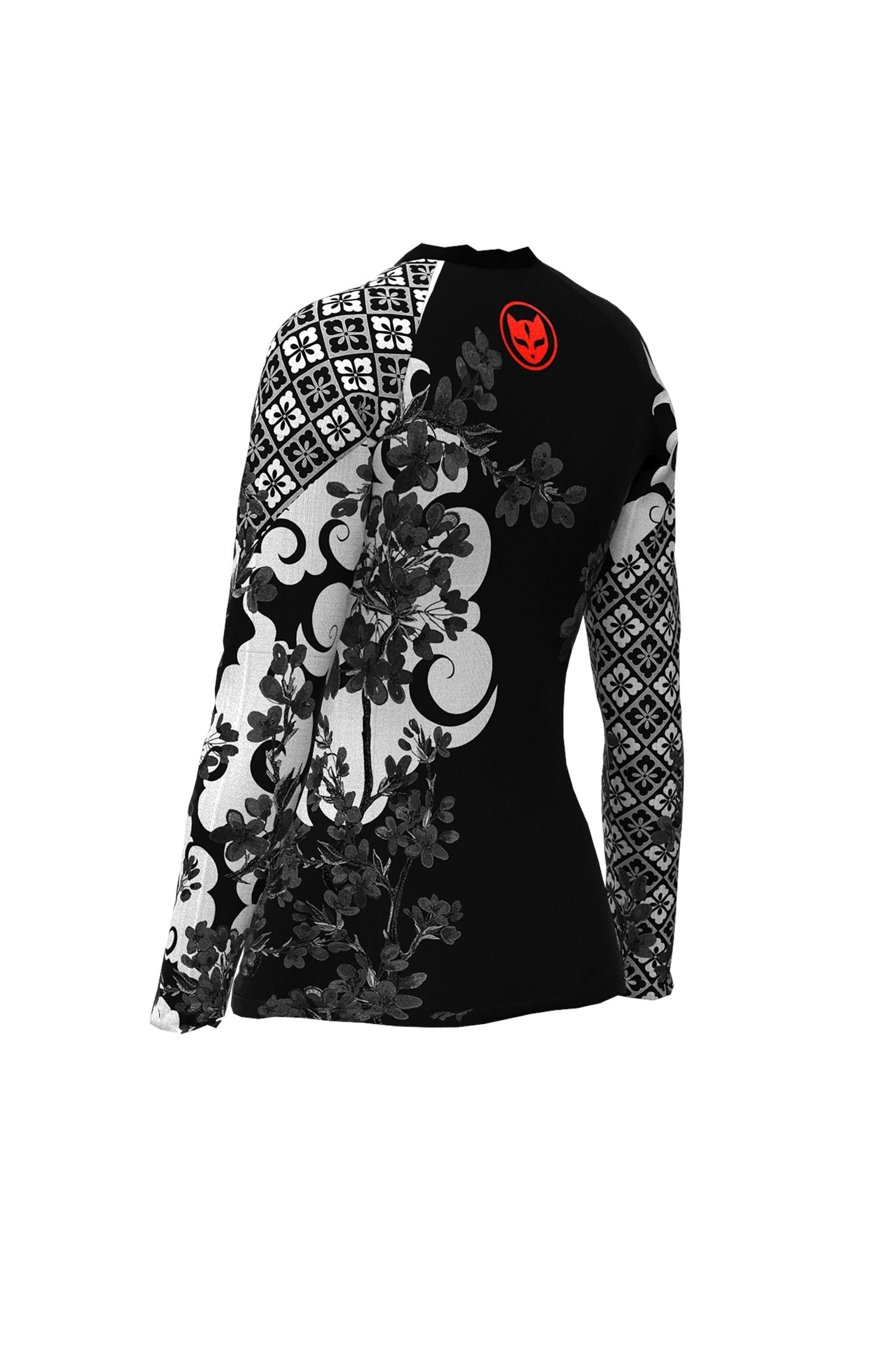 Women's Cherry Blossom Ranked Jiu Jitsu Rashguard - Long Sleeve、mySite、gigharbornorthrealestate