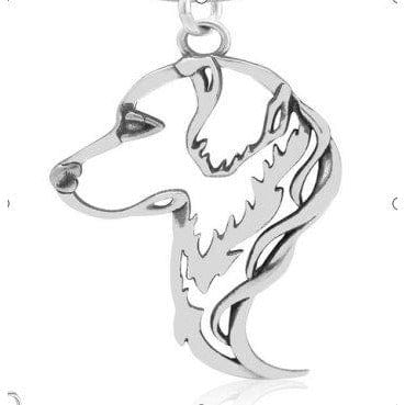 Dog Necklace-Solid Sterling Silver Cut Out Dog Necklace for Dog Lovers、mySite、g9winljtr