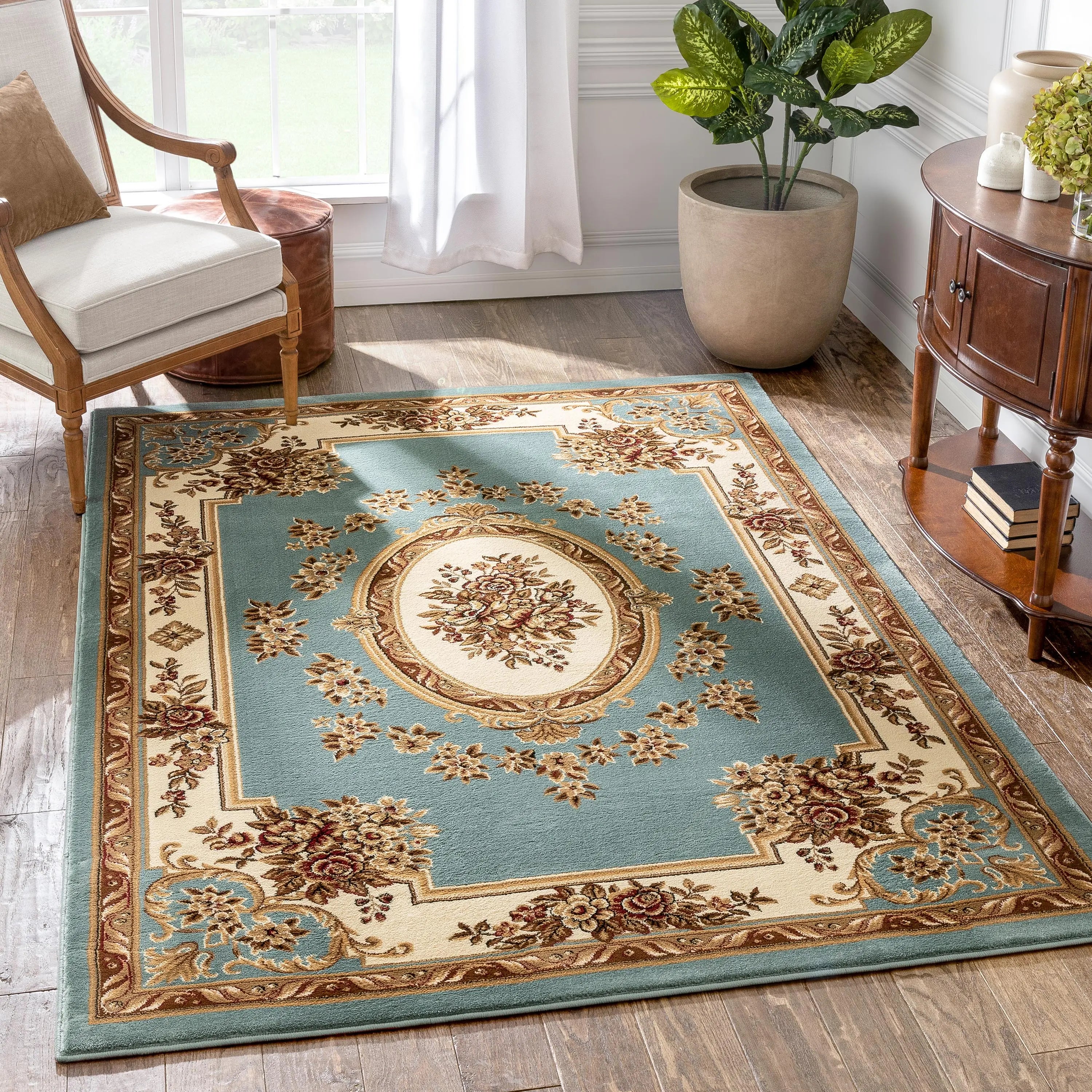 Le Petit Palais Light Blue Traditional Rug、mySite、gigharbornorthrealestate