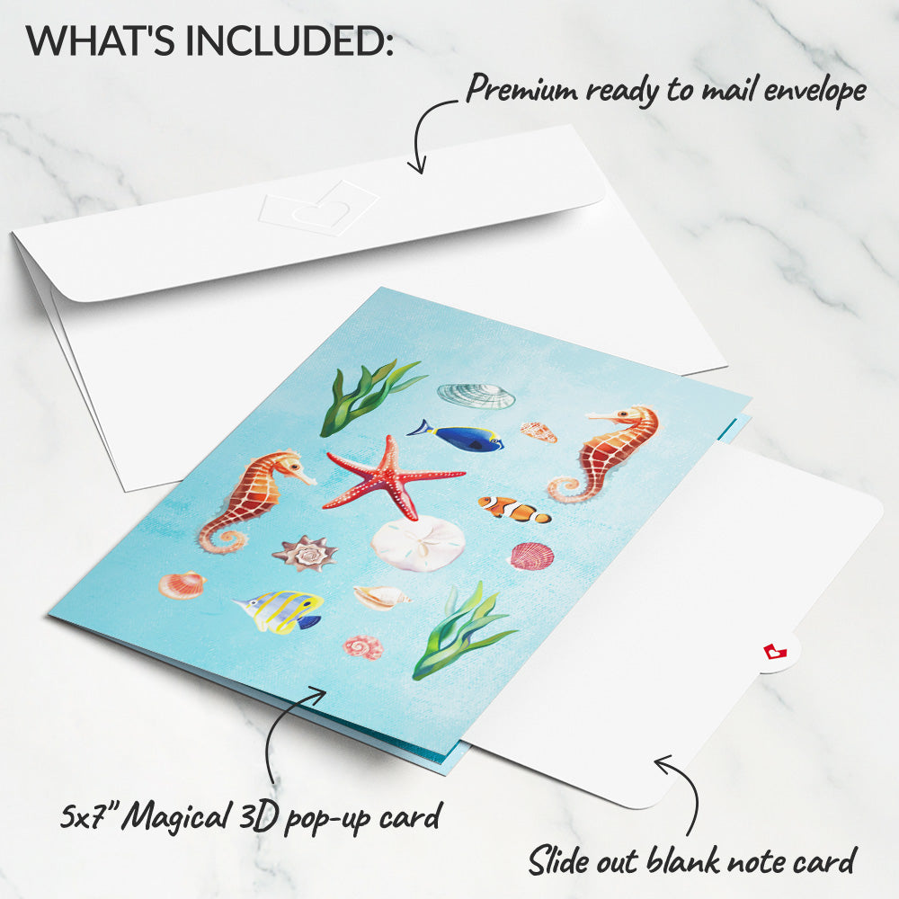 Coral Reef Wonders Pop-Up Card、mySite、solidvoid