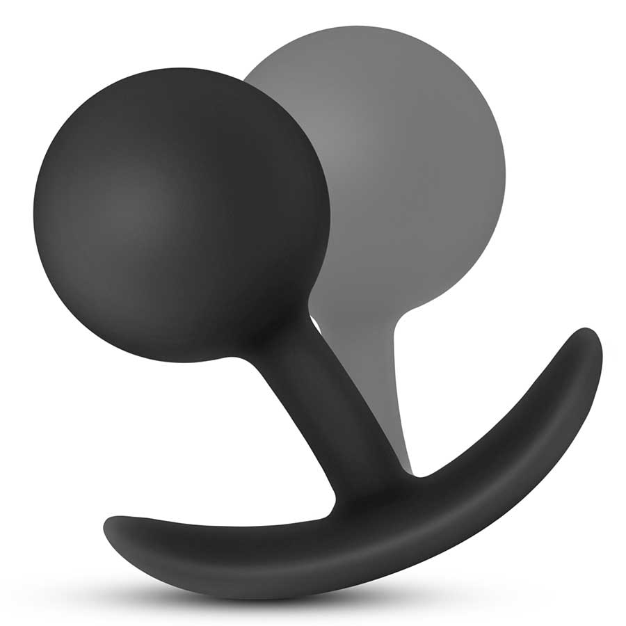Anal Adventures Platinum Silicone Vibra Plug Black by Blush Novelties、mySite、bottomscart