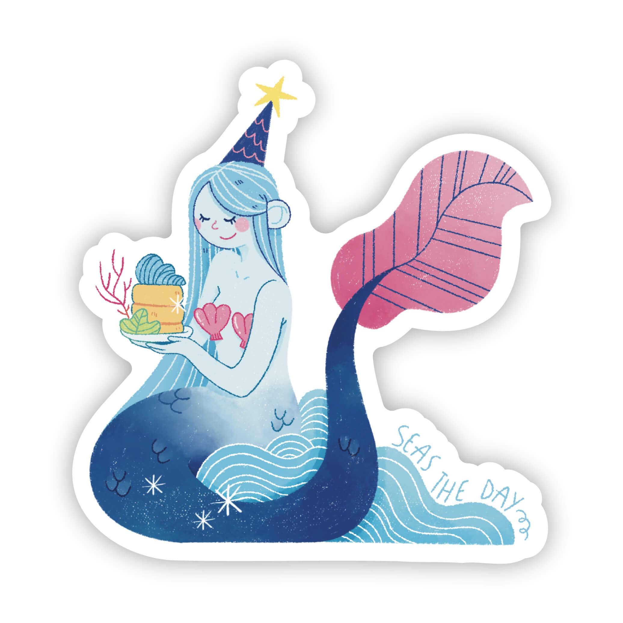  Mermaid Seas the Day Sticker、mySite、elrpsem3k