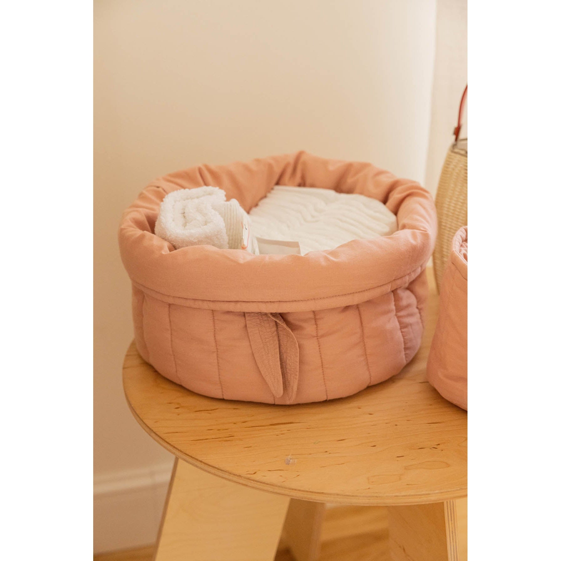 Bambie Vintage Nude Set of Two Quilted Baskets、mySite、gigharbornorthrealestate