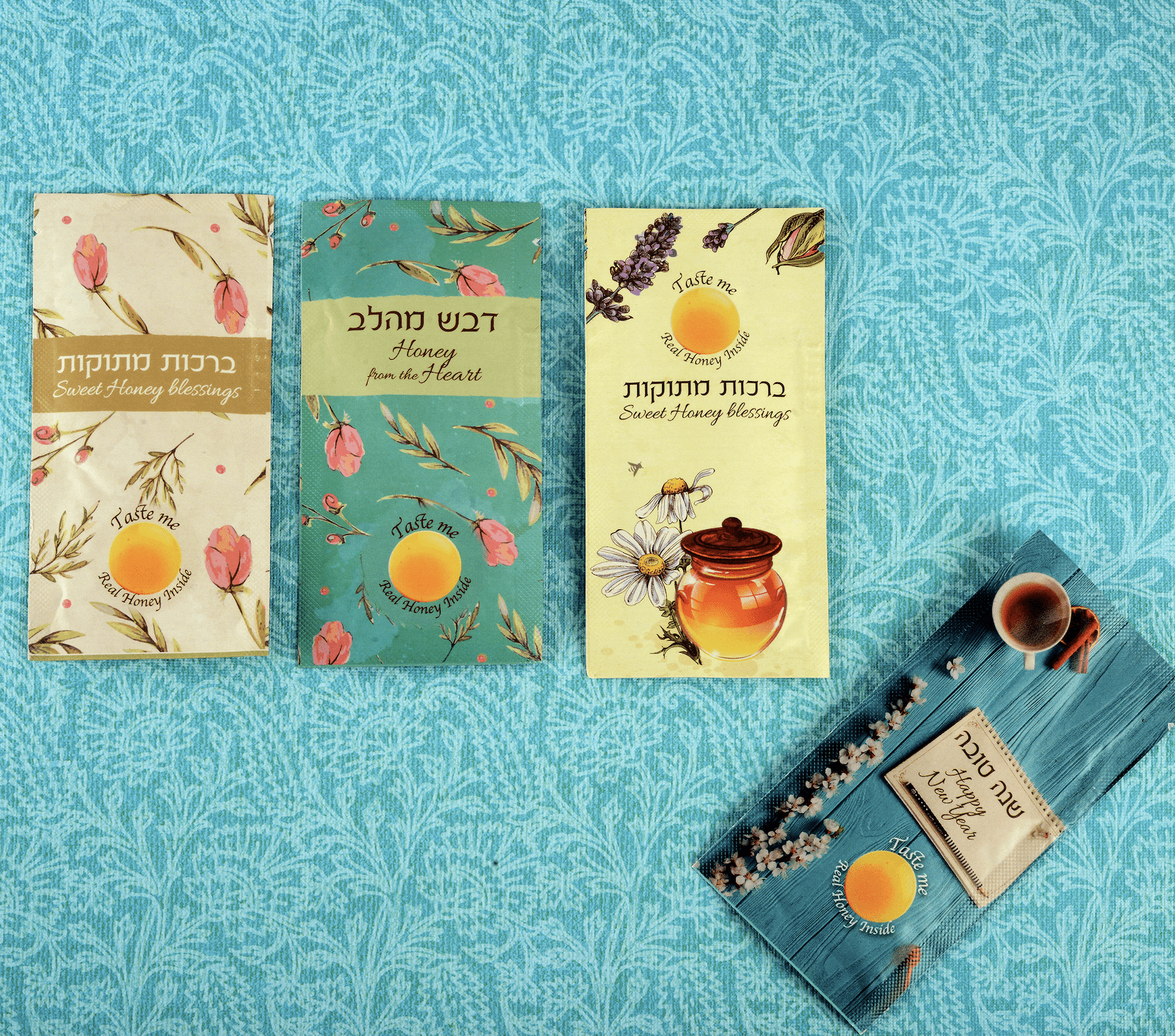 Tastable Rosh Hashanah Honey Cards - Set of 5 Packets、mySite、topwebapps