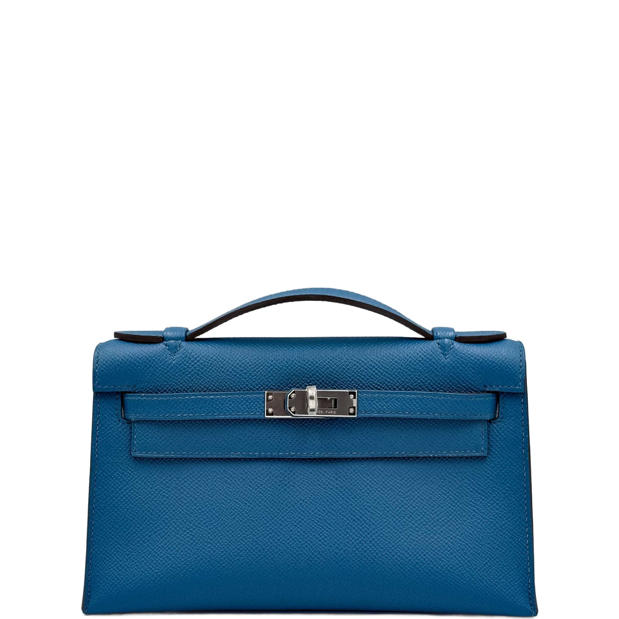 Hermès Kelly Mini Pochette Bleu Izmir Epsom Palladium Hardware、mySite、garminoutage.com