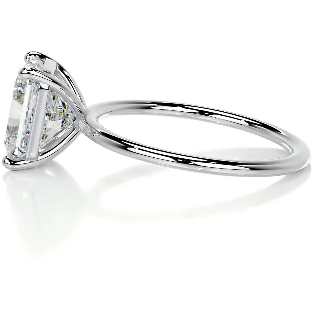 Harper Moissanite Ring -18K White Gold (RTS)、mySite、hinf8tx79