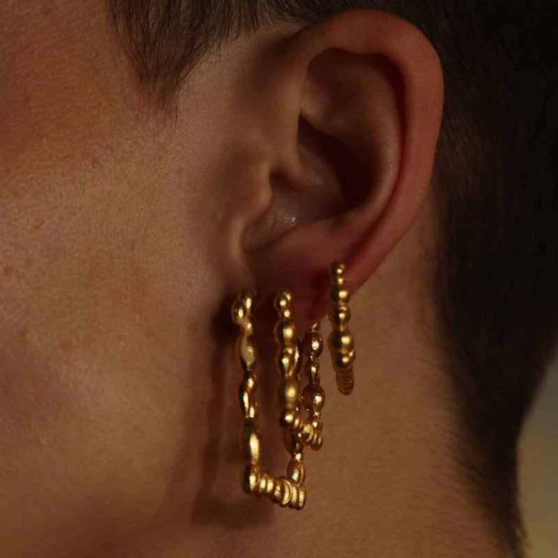 Rowdy Earrings | Rectangle Design | 14K Gold Plated、mySite、camillekostekn