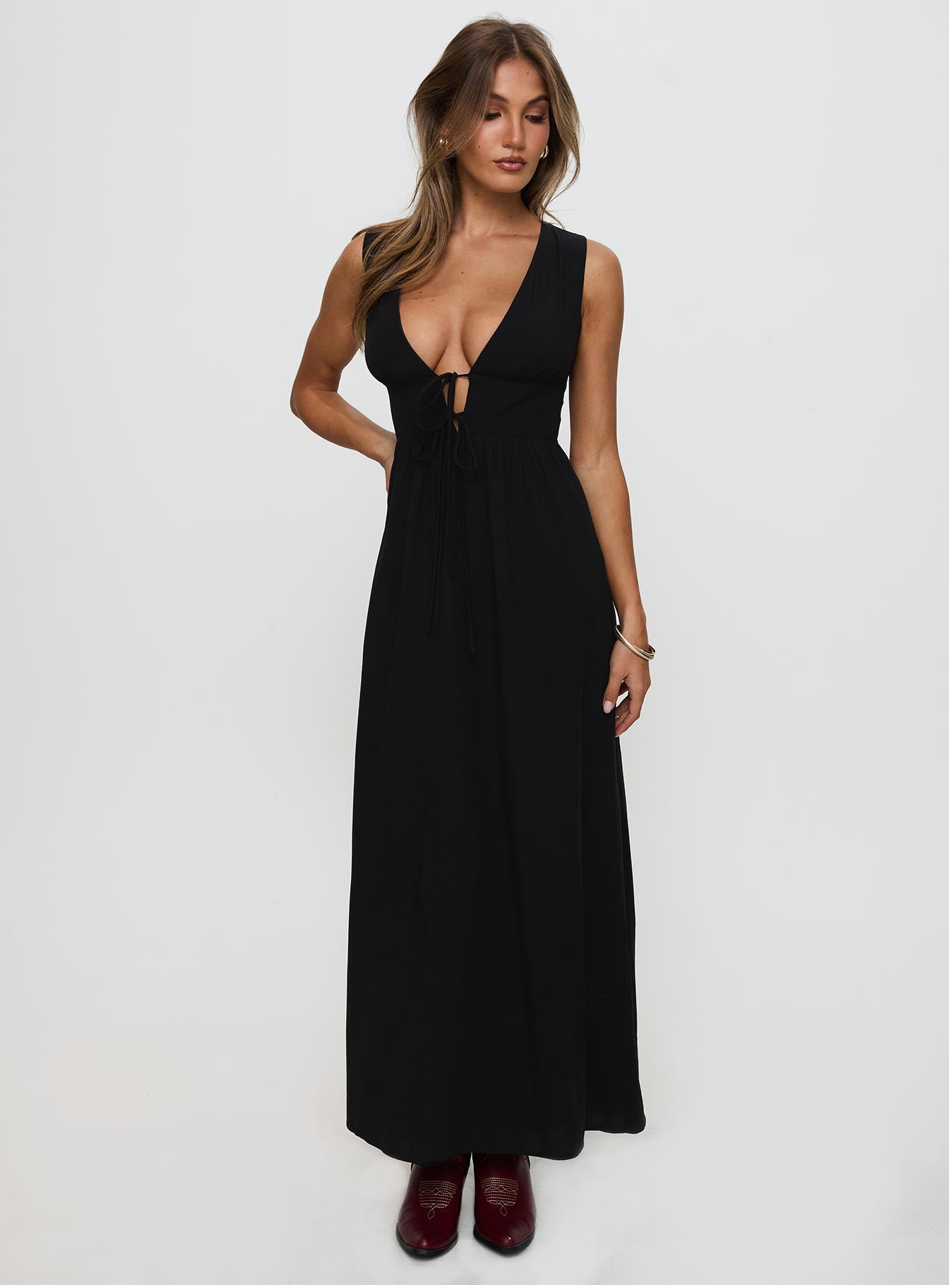 Pokey Maxi Dress Black、mySite、solidvoid