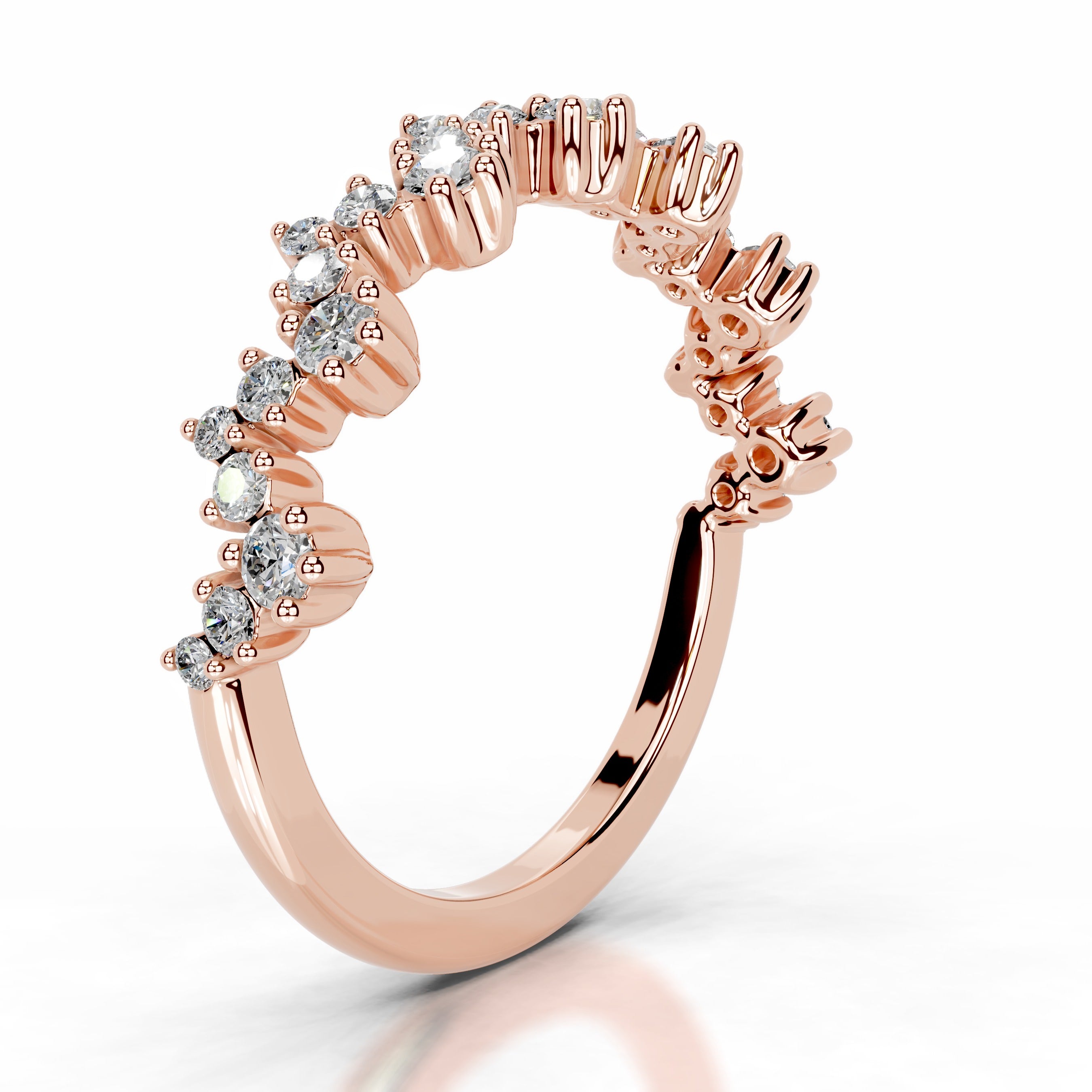 Julane Lab Grown Diamond Wedding band - 14K Rose Gold、mySite、hinf8tx79