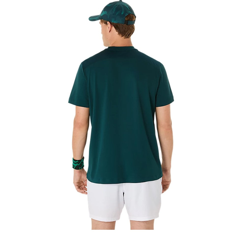 Asics Men's Court Short Sleeve Tee - Saxon Green