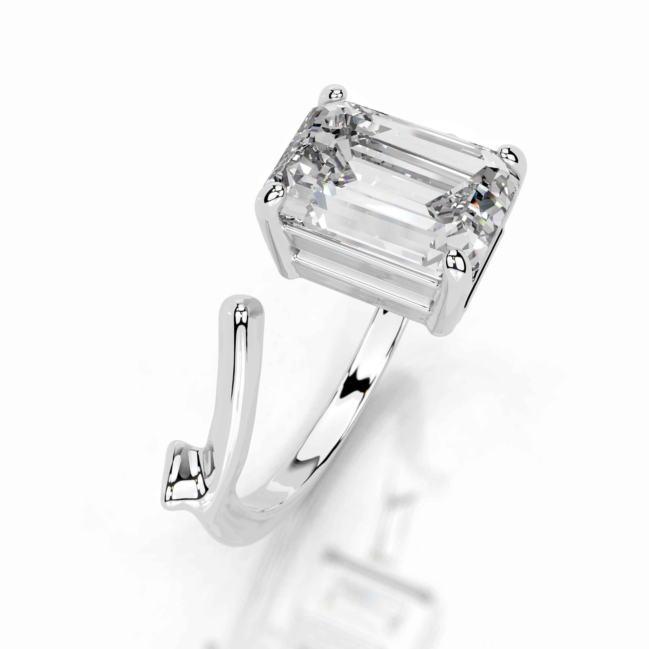Branching Elegance Lab Grown Diamond Ring - 14K White Gold、mySite、hinf8tx79
