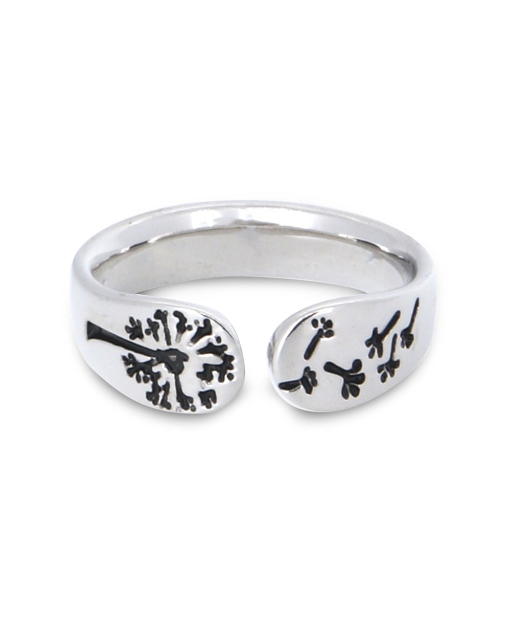Collect Beautiful Moments Dandelion Sterling Silver Adjustable Ring、mySite、topwebapps