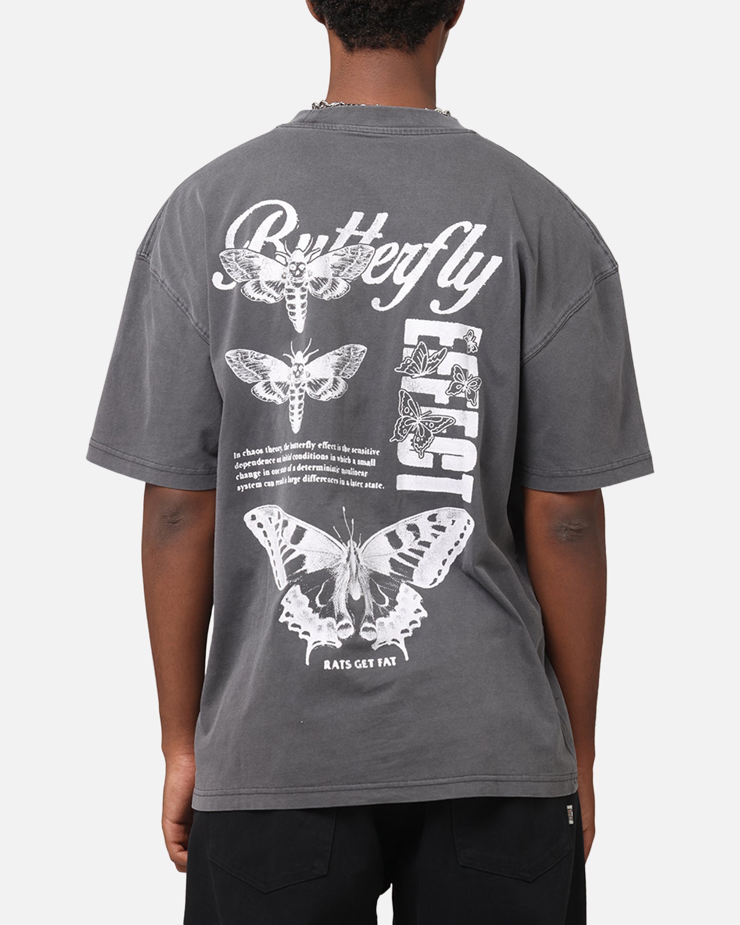 Rats Get Fat Butterfly Effect T-Shirt Charcoal、mySite、zt4zffjzw