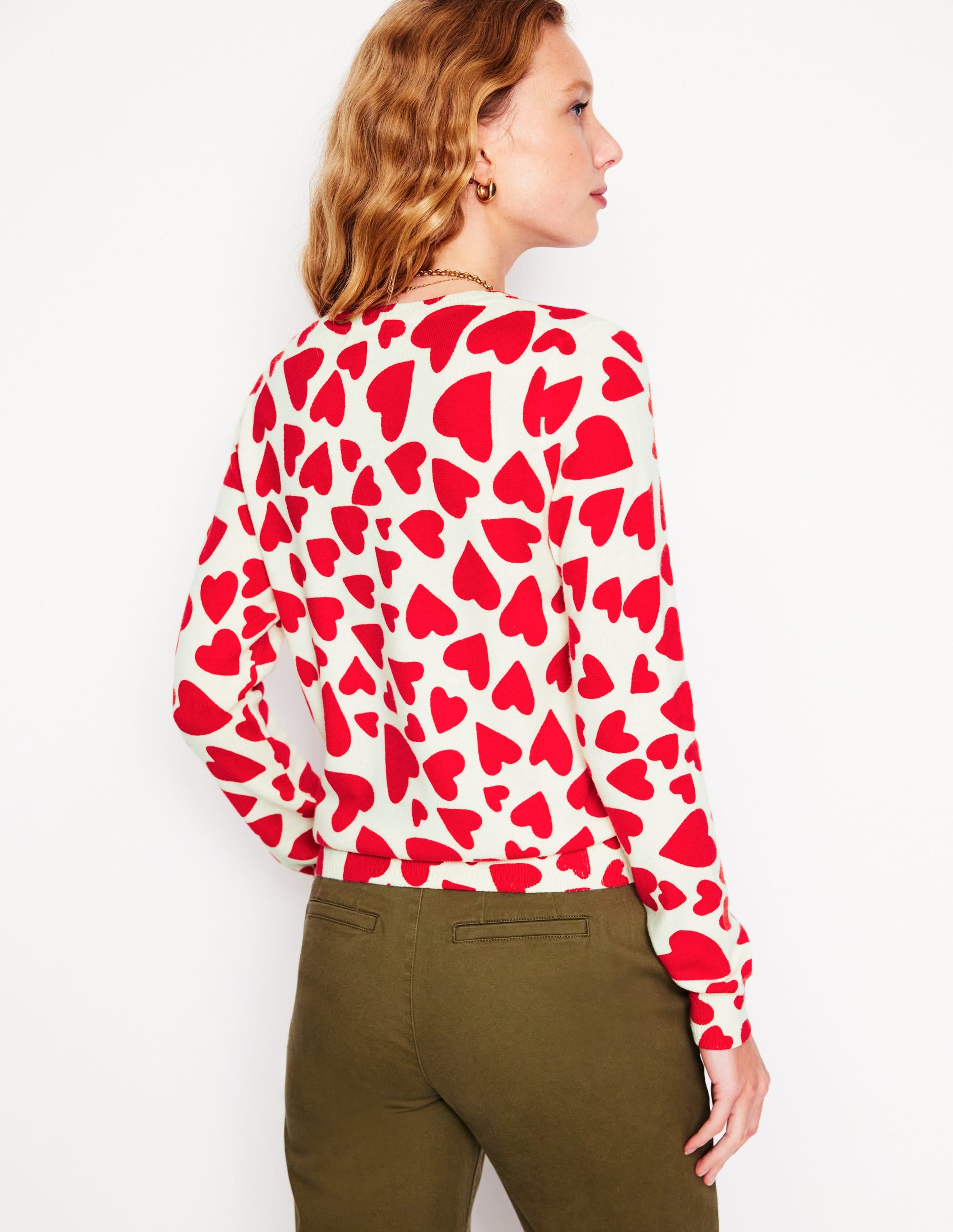  Eva Cashmere Crew Neck Jumper-Ivory, Heart Cluster、mySite、ashleygrahame