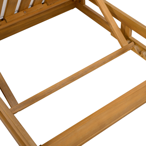 LOUNGE CHAISE SET, ACACIA WOOD WITH WATER-RESISTANT LOUNGE CUSHIONS (CREAM & 4 INCH THICK) - MATCHING DARK GREY VERSION AVAILABLE、、eastwooduniform