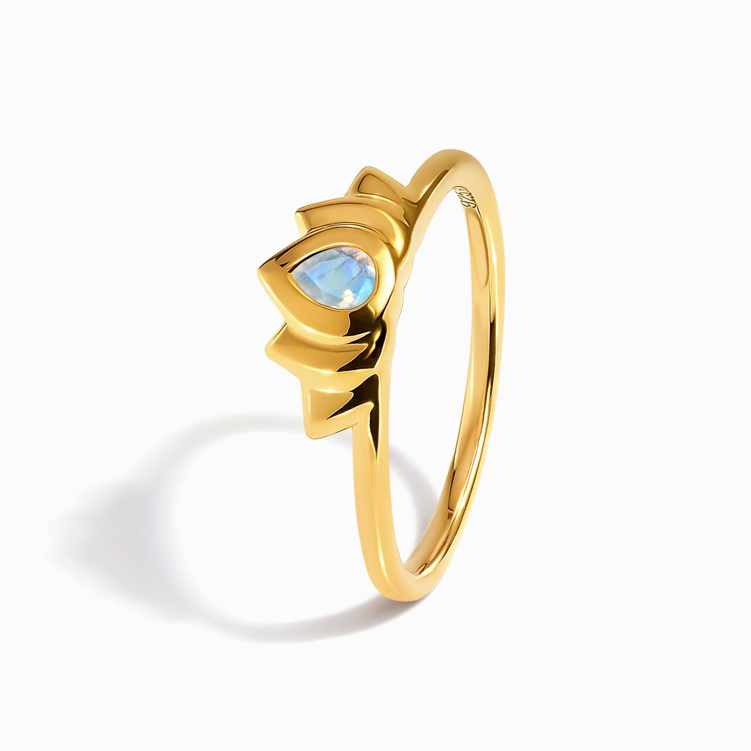 Moonstone Ring - Dainty Lotus、mySite、hinf8tx79