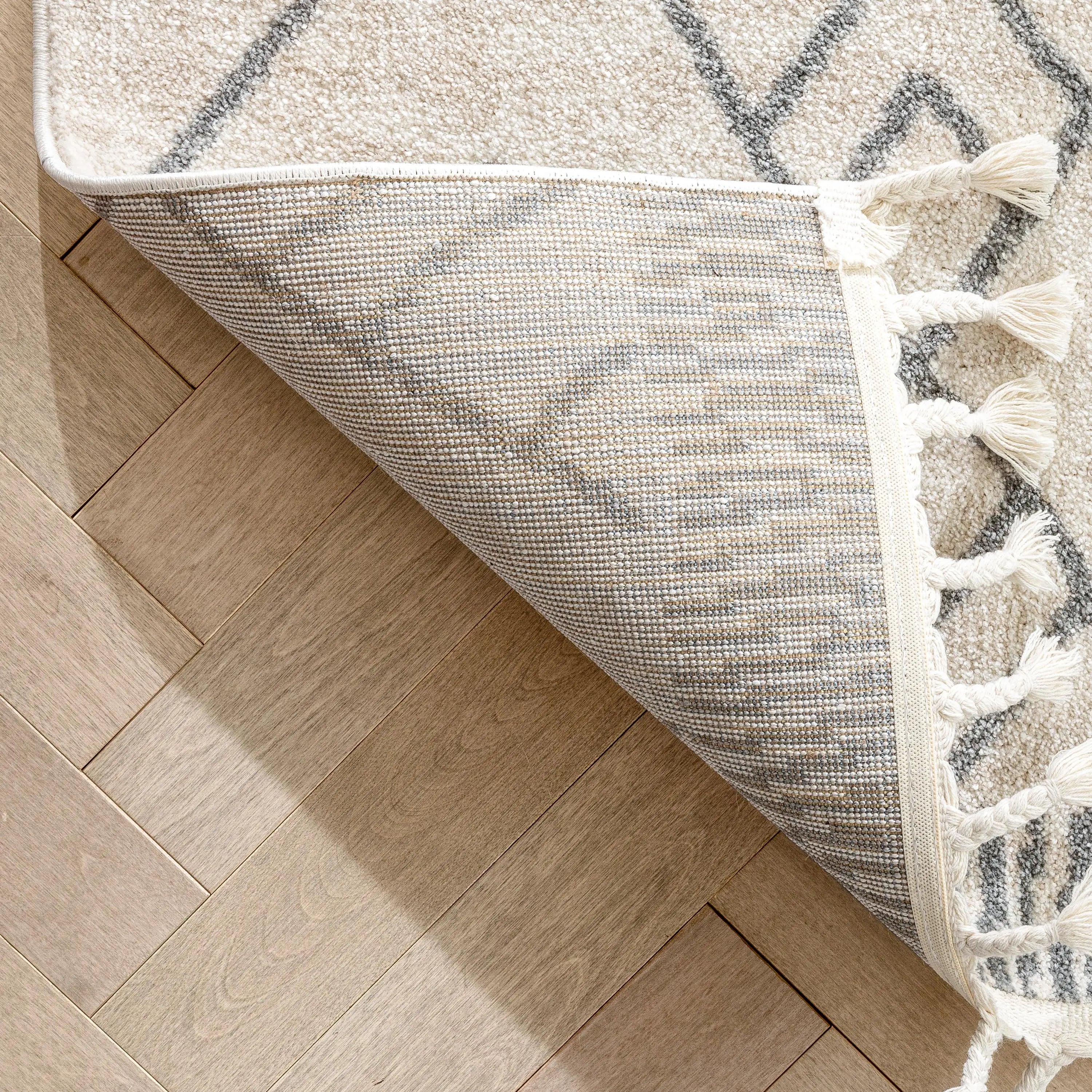 Diodelly Moroccan Lattice Trellis Ivory Grey Rug、mySite、gigharbornorthrealestate