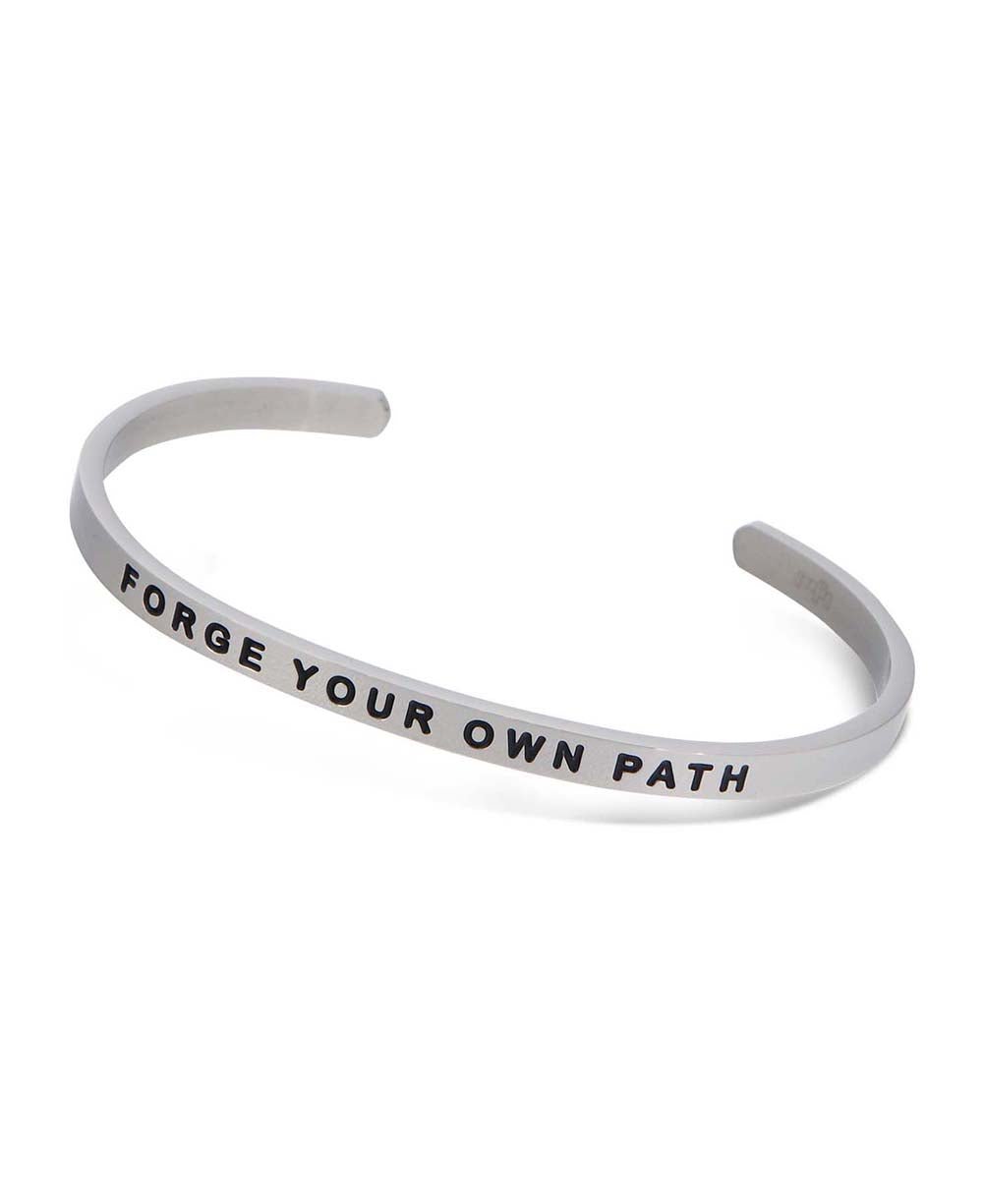 Forge Your Own Path Inspirational Cuff Bracelet、mySite、topwebapps