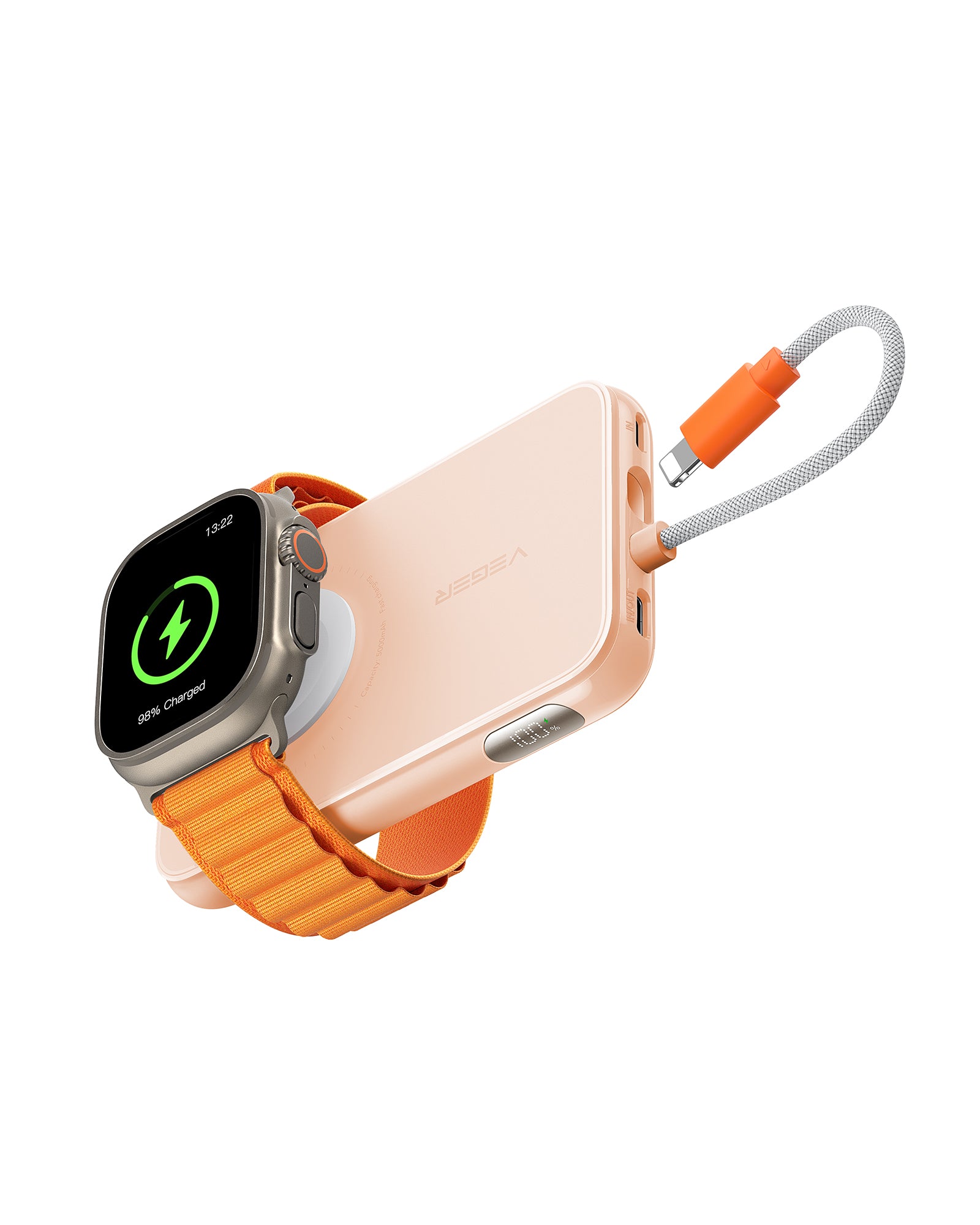 5,000mAh Portable Charger for iPhone with Built in Cable、mySite、fannypackpong