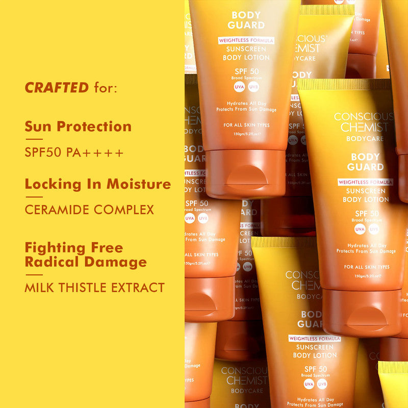 Sunscreen Body Lotion | SPF 50 PA++++ | For UVA/UVB Protection | 150 g、mySite、camillekostekn