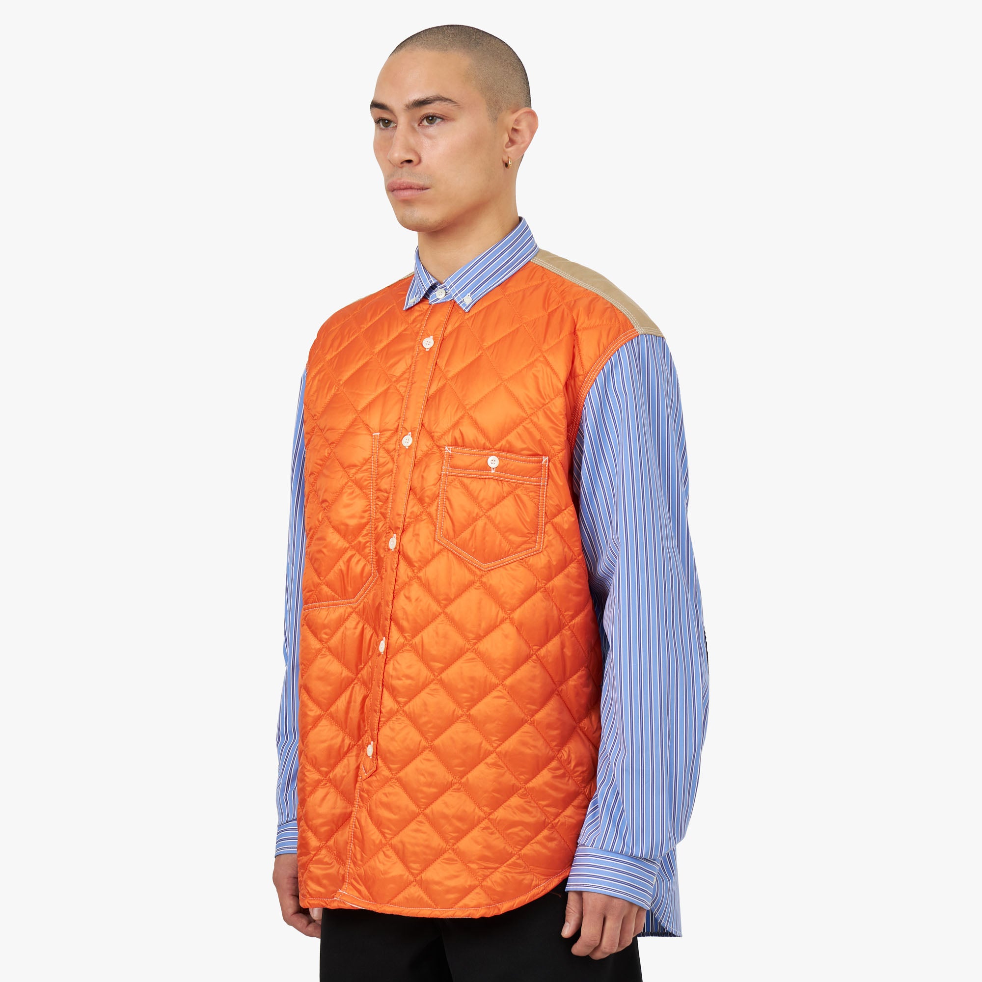  Junya Watanabe MAN Quilted Overshirt Blue / White - Orange、mySite、merchandisen