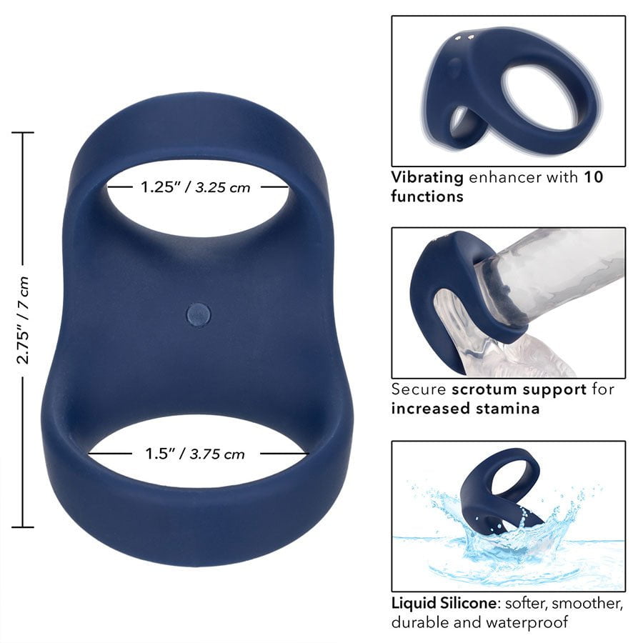 Viceroy Silicone Rechargeable Max Dual Vibrating Cock Ring Blue、mySite、bottomscart