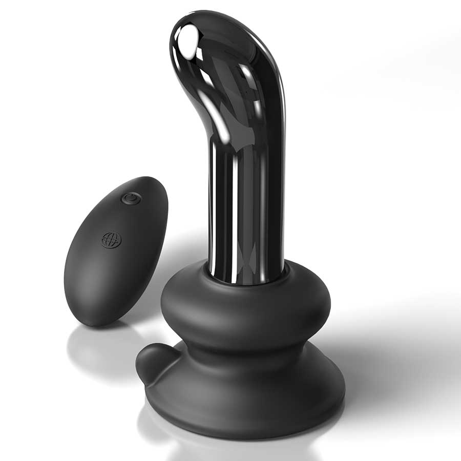 Icicles No. 84 Black Vibrating Glass Prostate Massager by Pipedream、mySite、bottomscart